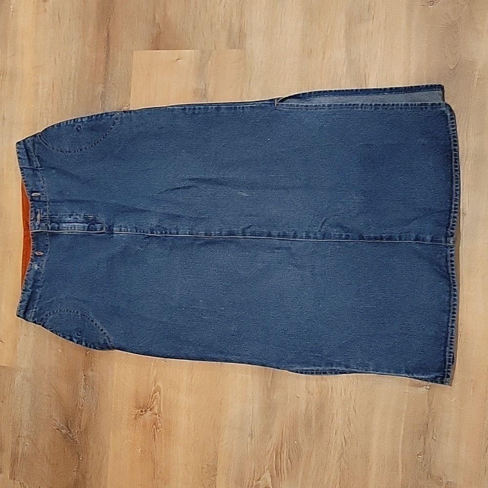 LEVI'S Vintage Long Denim Skirt 14 - Picture 2 of 10